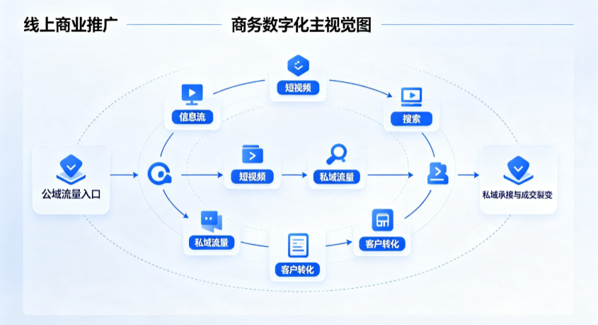 盘山县线上商业推广怎么做？全域流量闭环搭建与低成本转化实战指南